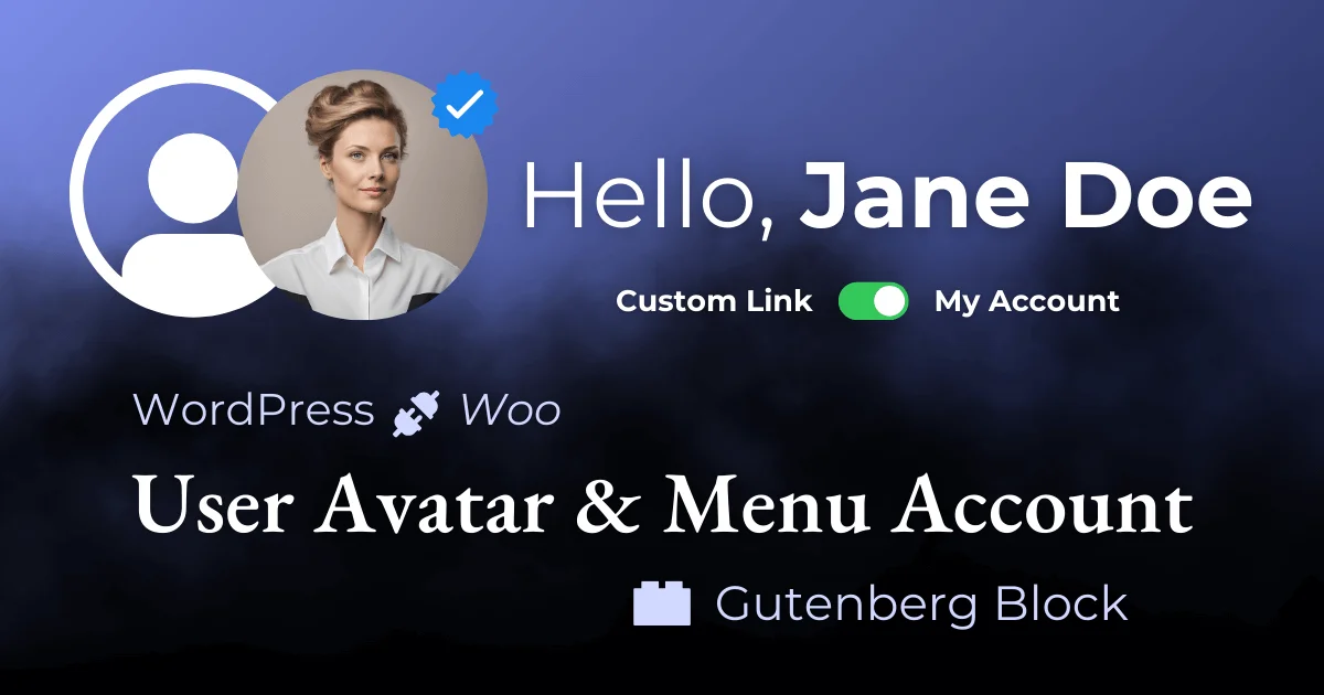 User Avatar & Menu Account Block Plugin for WordPress Gutenberg